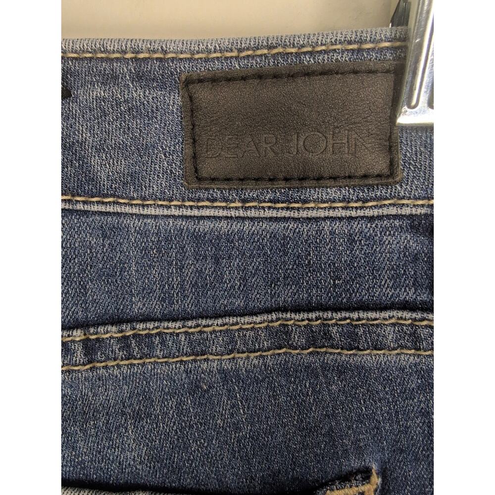 Dear John embroidered floral denim playback cuffed straight leg jeans 27 - Picture 6 of 8